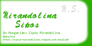 mirandolina sipos business card